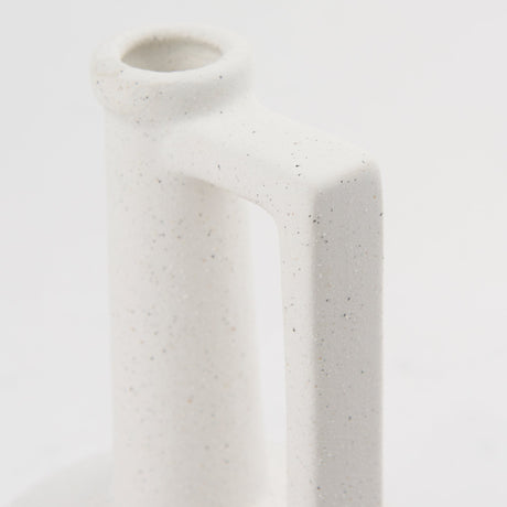 Burton Small White Ceramic Jug Vase by Mercana at Eve Furniture