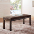 Burton Walnut/Ash Brown Bench by Furniture of America at Eve Furniture
