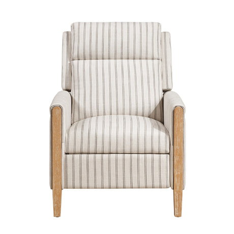 Burton White and Gray Push Back Reclining Chair by Homelegance at Eve Furniture