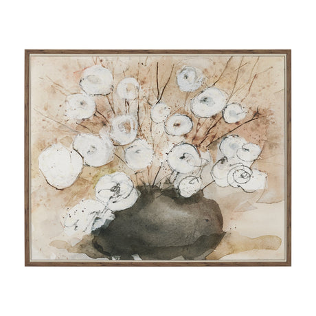 Butterfly Blossoms by Mercana Studio Hand-Embellished Textured Framed Canvas Artwork by Mercana at Eve Furniture