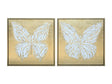 Butterfly Fly Away Gold/White Canvas by Crestview at Eve Furniture