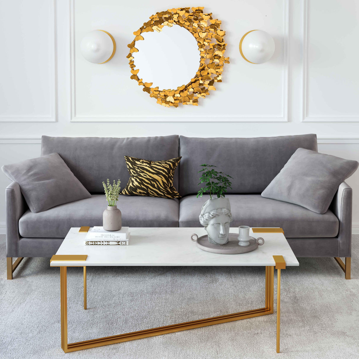 Butterfly Gold Mirror by TOV Furniture at Eve Furniture