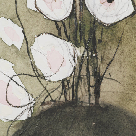 Butterfly Ranunculus I by Mercana Studio Hand-Embellished Framed Artwork Matted under Glass by Mercana at Eve Furniture