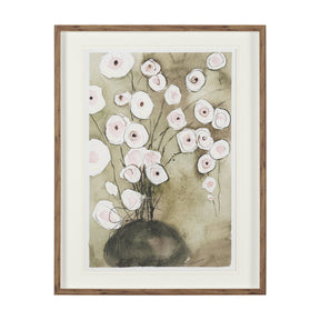 Butterfly Ranunculus I by Mercana Studio Hand-Embellished Framed Artwork Matted under Glass by Mercana at Eve Furniture