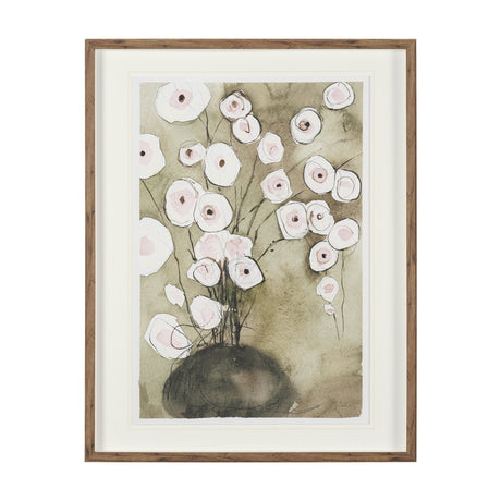 Butterfly Ranunculus I by Mercana Studio Hand-Embellished Framed Artwork Matted under Glass by Mercana at Eve Furniture