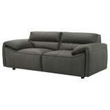 Buxton Graphite Top Grain Leather Upholstered Loveseat by Coaster at Eve Furniture
