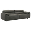 Buxton Graphite Top Grain Leather Upholstered Sofa by Coaster at Eve Furniture