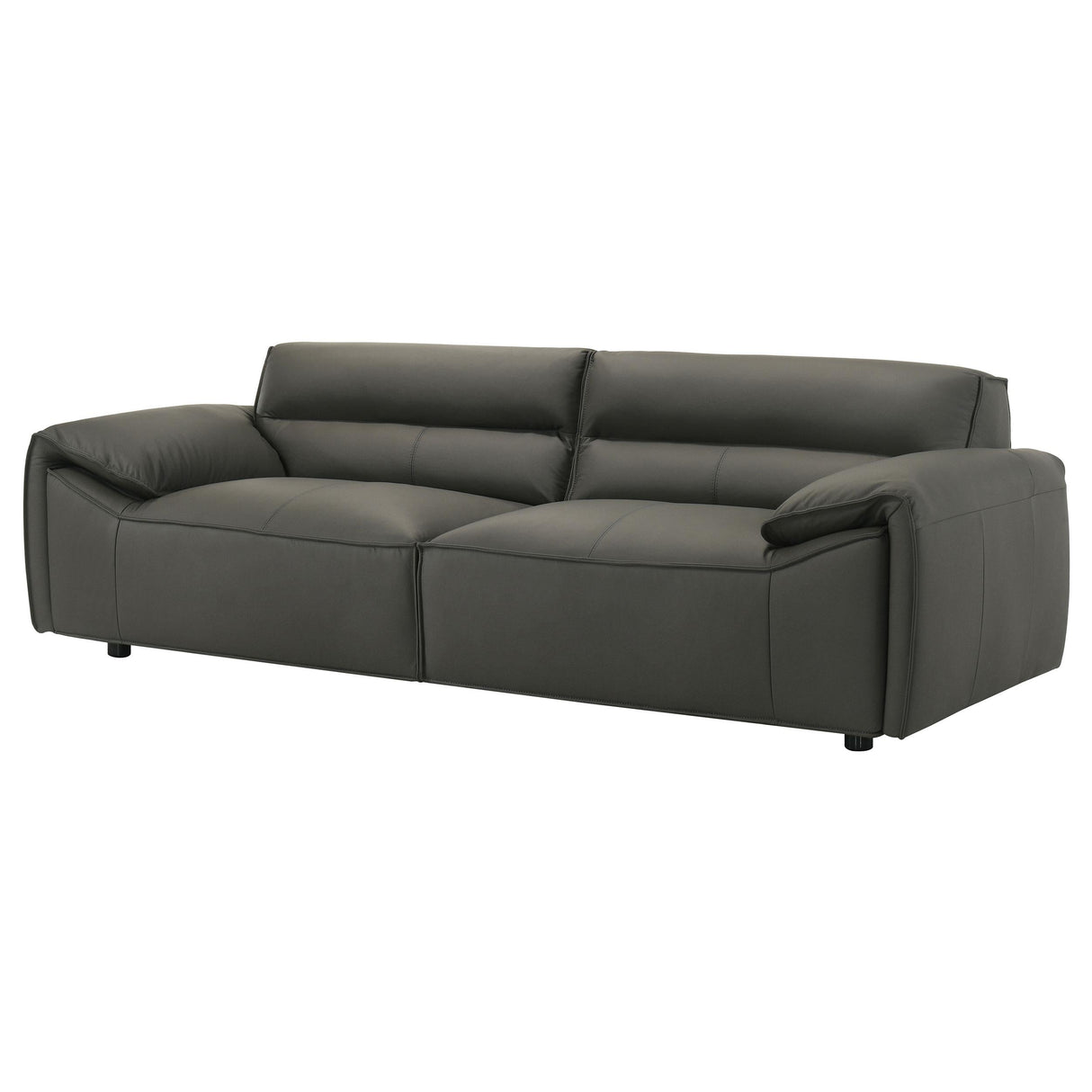 Buxton Graphite Top Grain Leather Upholstered Sofa by Coaster at Eve Furniture