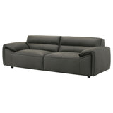 Buxton Graphite Top Grain Leather Upholstered Sofa by Coaster at Eve Furniture