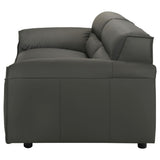 Buxton Graphite Top Grain Leather Upholstered Sofa by Coaster at Eve Furniture