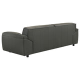 Buxton Graphite Top Grain Leather Upholstered Sofa by Coaster at Eve Furniture