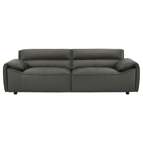 Buxton Graphite Top Grain Leather Upholstered Sofa by Coaster at Eve Furniture