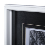 B&W Bridge of Sighs by Danny Head a Hand Embellished Textured Framed Photo Art Print Matted under Gl by Mercana at Eve Furniture