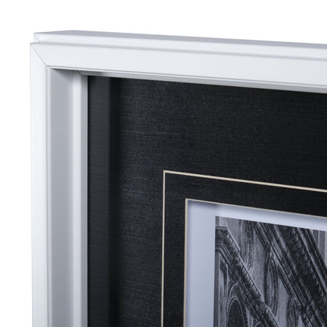 B&W Bridge of Sighs by Danny Head a Hand Embellished Textured Framed Photo Art Print Matted under Gl by Mercana at Eve Furniture