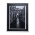 B&W Bridge of Sighs by Danny Head a Hand Embellished Textured Framed Photo Art Print Matted under Gl by Mercana at Eve Furniture
