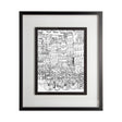 B&W City Scene I by Melissa Wang a Hand Embellished Textured Framed Art Print Matted under Glass by Mercana at Eve Furniture