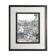 B&W City Scene IV by Melissa Wang a Hand Embellished Textured Framed Art Print Matted under Glass by Mercana at Eve Furniture