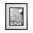 B&W City Scene VII by Melissa Wang a Hand Embellished Textured Framed Art Print Matted under Glass by Mercana at Eve Furniture