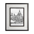 B&W City Scene X by Melissa Wang a Hand Embellished Textured Framed Art Print Matted under Glass by Mercana at Eve Furniture