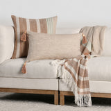 BW Sherry Solid Natural/Hazel 14x26 Throw Pillow (Set of 2) by Classic Home at Eve Furniture