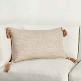 BW Sherry Solid Natural/Hazel 14x26 Throw Pillow (Set of 2) by Classic Home at Eve Furniture