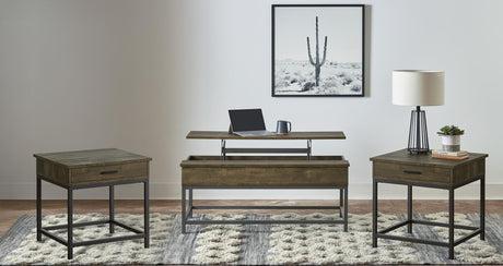 Byers Brown Oak 3-Piece Lift Top Coffee and End Table Set by Coaster at Eve Furniture