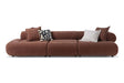 Byrne Rust 143-inch Velvet Modular Bumper Sectional Sofa by Coaster at Eve Furniture