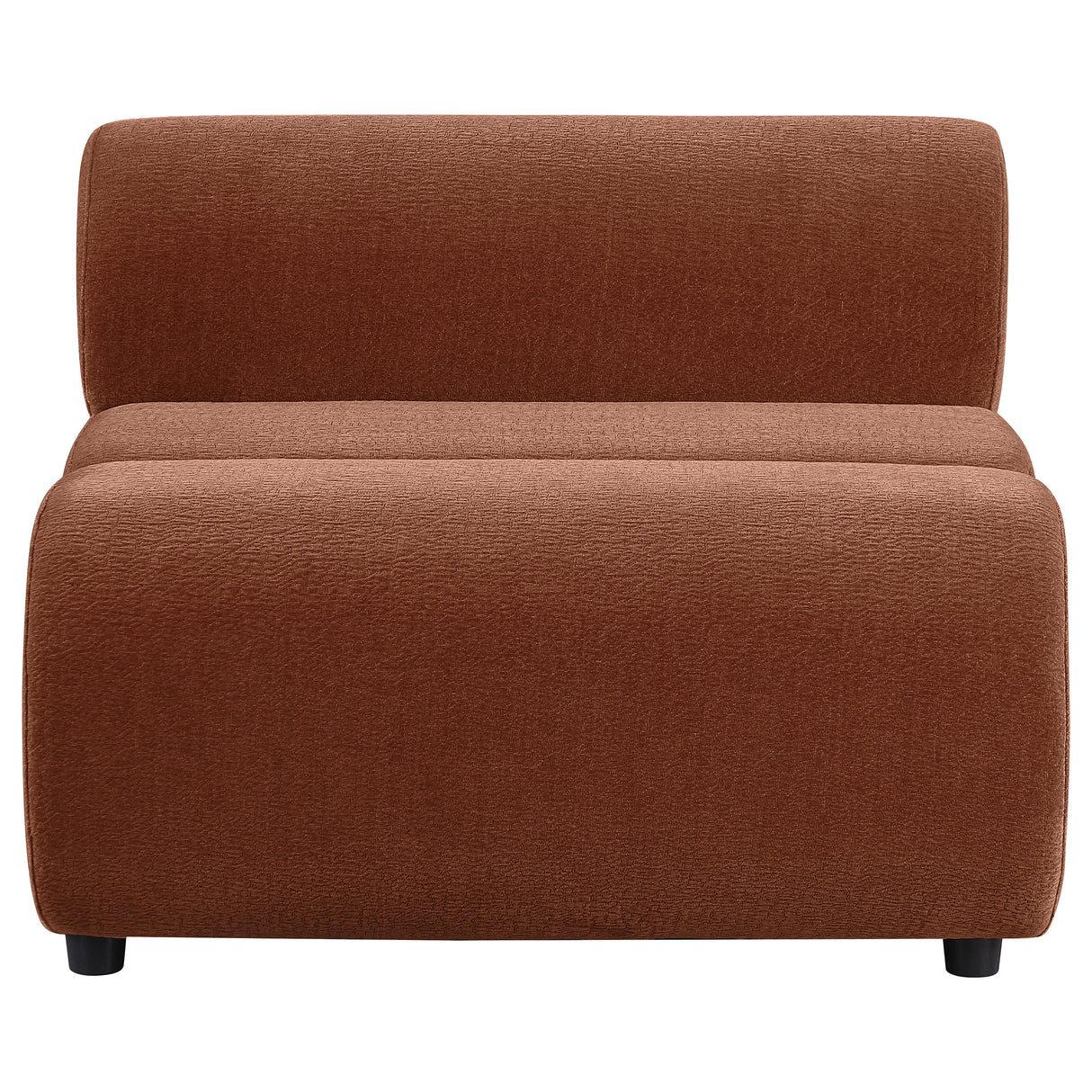 Byrne Rust Velvet Upholstered Armless Chair by Coaster at Eve Furniture