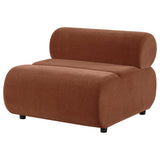 Byrne Rust Velvet Upholstered Armless Chair by Coaster at Eve Furniture
