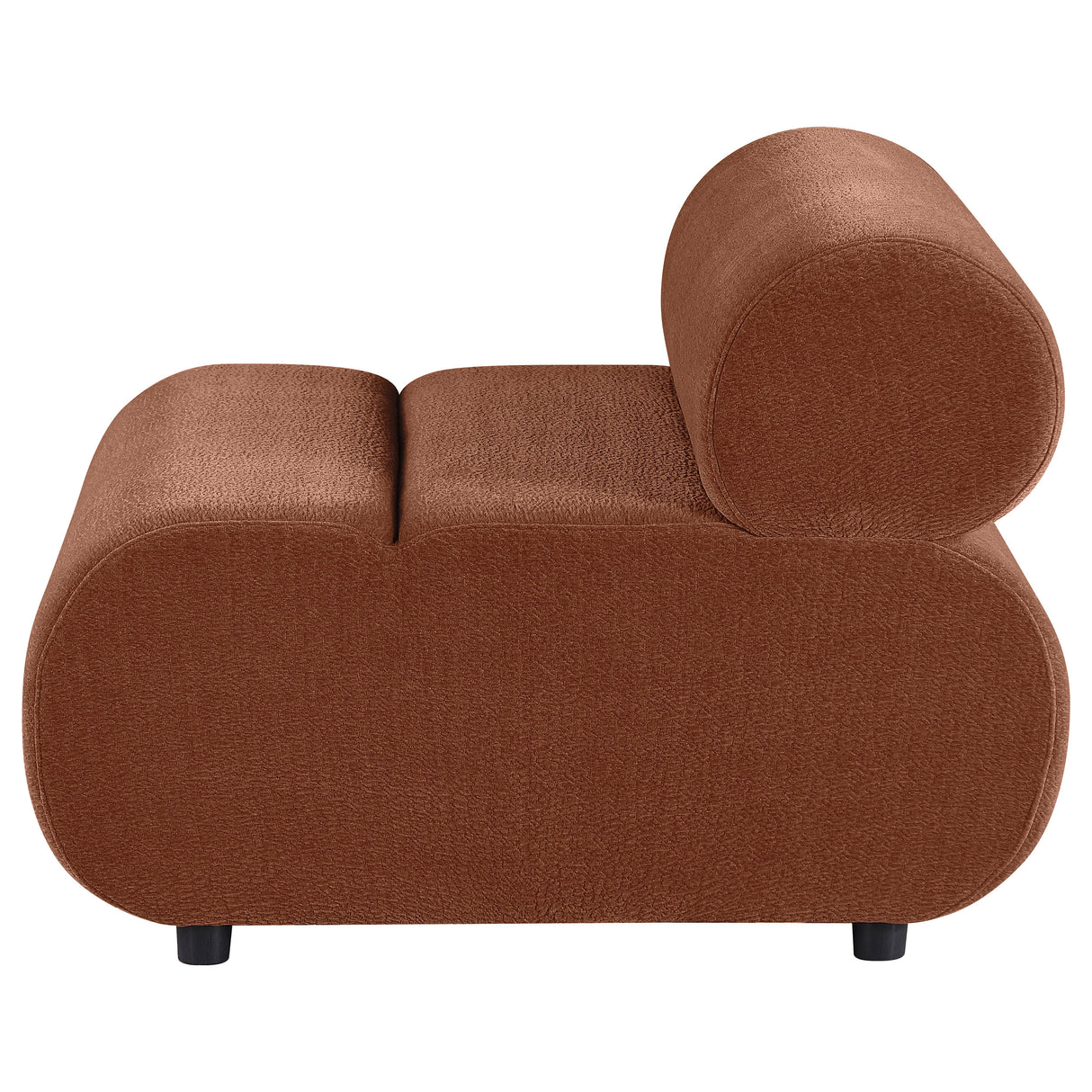 Byrne Rust Velvet Upholstered Armless Chair by Coaster at Eve Furniture