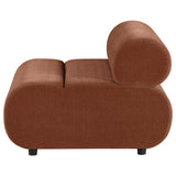 Byrne Rust Velvet Upholstered Armless Chair by Coaster at Eve Furniture