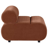 Byrne Rust Velvet Upholstered Armless Chair by Coaster at Eve Furniture