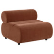 Byrne Rust Velvet Upholstered Armless Chair by Coaster at Eve Furniture