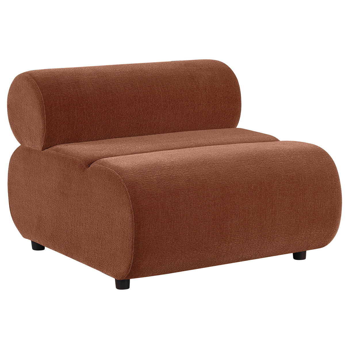 Byrne Rust Velvet Upholstered Armless Chair by Coaster at Eve Furniture