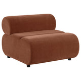 Byrne Rust Velvet Upholstered Armless Chair by Coaster at Eve Furniture