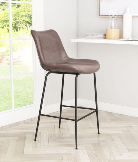 Byron Brown Counter Stool by Zuomod at Eve Furniture
