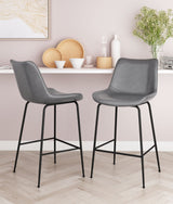 Byron Gray Counter Stool by Zuomod at Eve Furniture