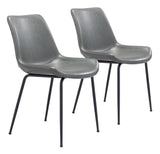 Byron Gray Dining Chair (Set of 2) by Zuomod at Eve Furniture