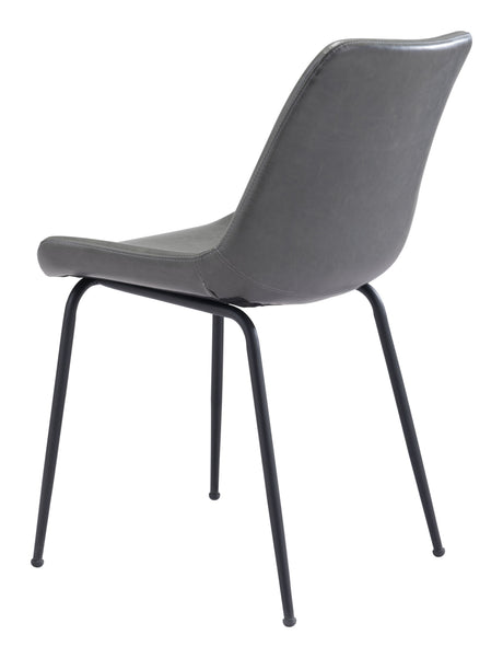 Byron Gray Dining Chair (Set of 2) by Zuomod at Eve Furniture