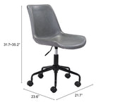 Byron Gray Office Chair by Zuomod at Eve Furniture