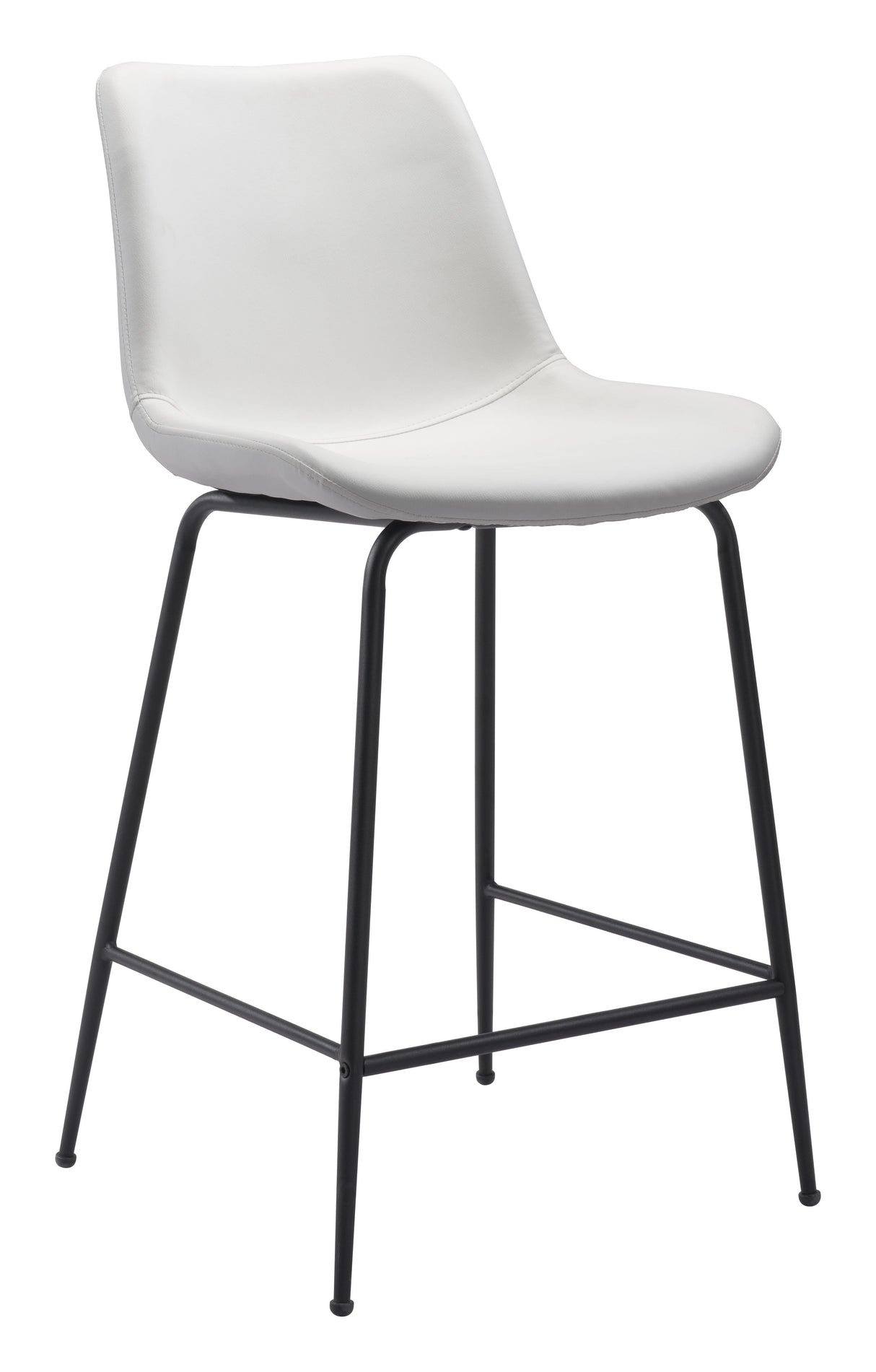 Byron White Counter Stool by Zuomod at Eve Furniture