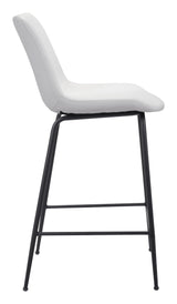 Byron White Counter Stool by Zuomod at Eve Furniture