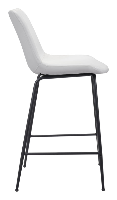 Byron White Counter Stool by Zuomod at Eve Furniture