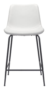 Byron White Counter Stool by Zuomod at Eve Furniture
