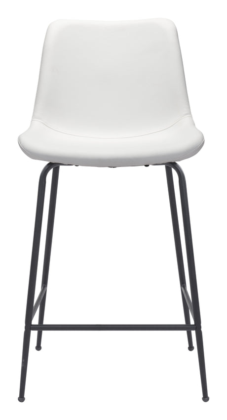 Byron White Counter Stool by Zuomod at Eve Furniture