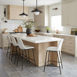 Byron White Counter Stool by Zuomod at Eve Furniture