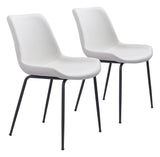 Byron White Dining Chair (Set of 2) by Zuomod at Eve Furniture