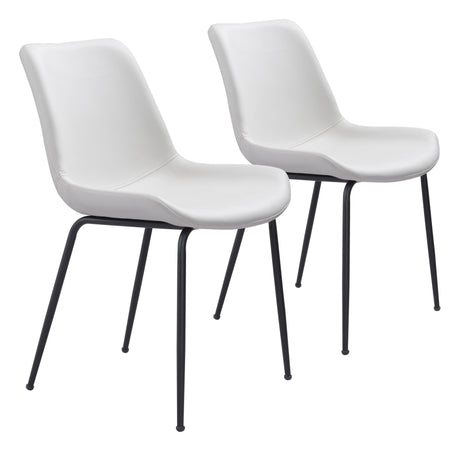 Byron White Dining Chair (Set of 2) by Zuomod at Eve Furniture