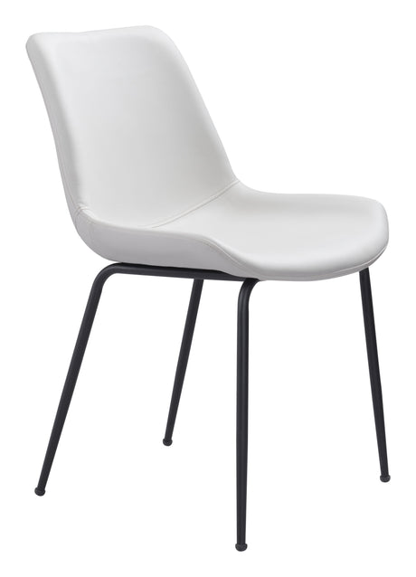 Byron White Dining Chair (Set of 2) by Zuomod at Eve Furniture