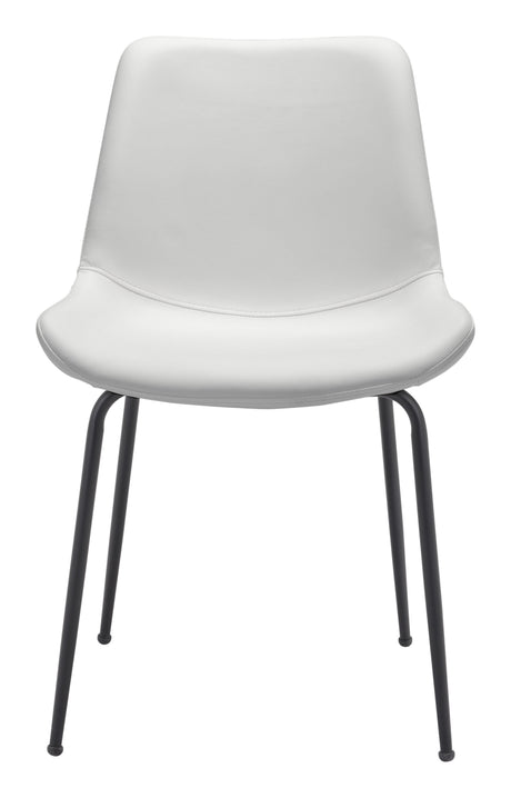 Byron White Dining Chair (Set of 2) by Zuomod at Eve Furniture